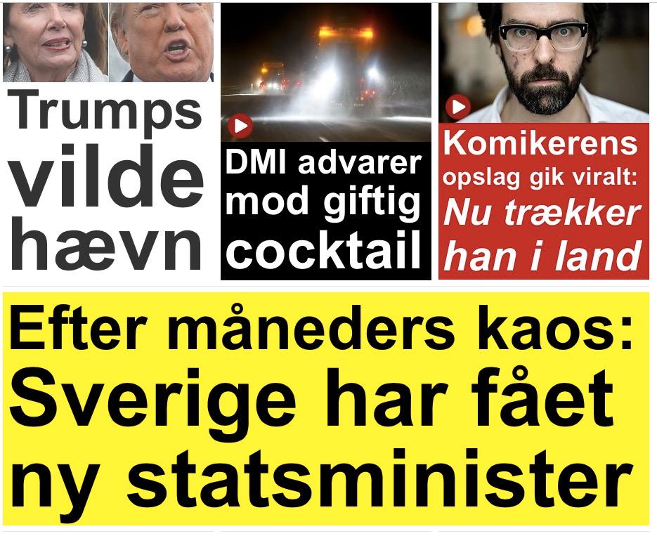 Danska Ekstrabladet konstaterar att kaoset är över. 