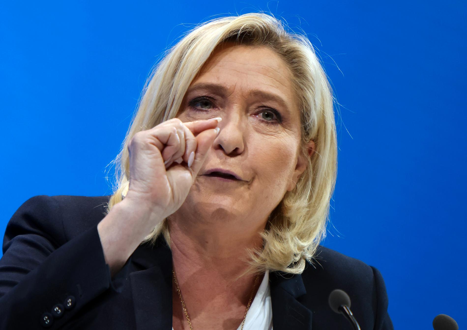 Marine Le Pen under sin presidentvalskampanj.