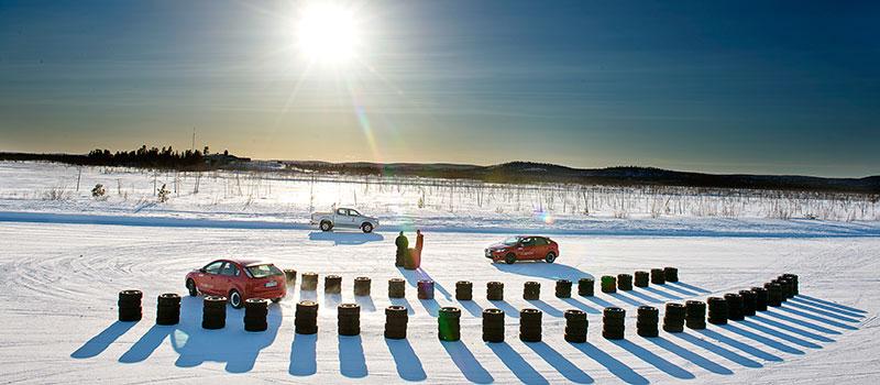 Varje vinter testar Robert Collin vinterdäck i norra Finland.