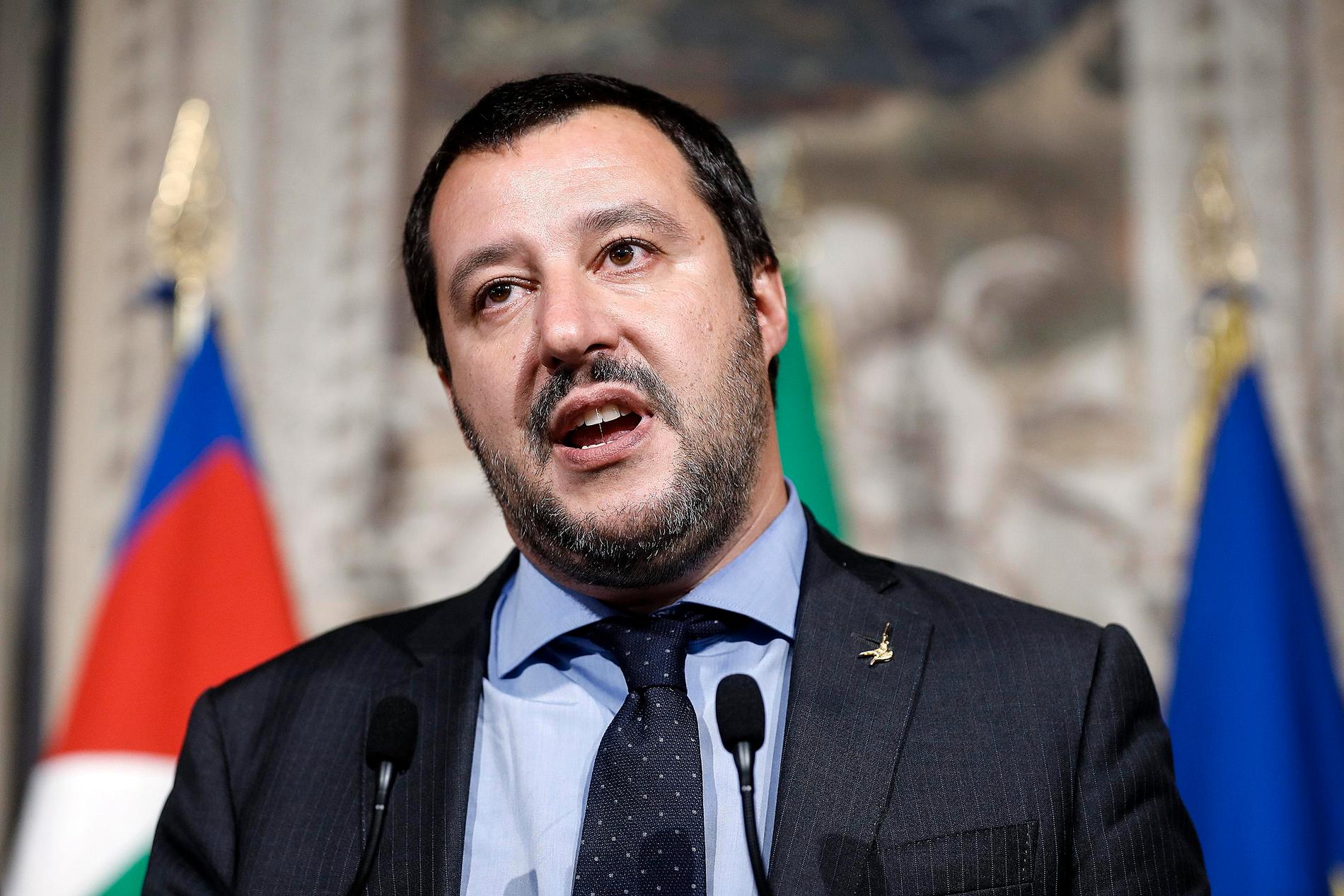 Italienska Lega Nords partiledare Matteo Salvini.