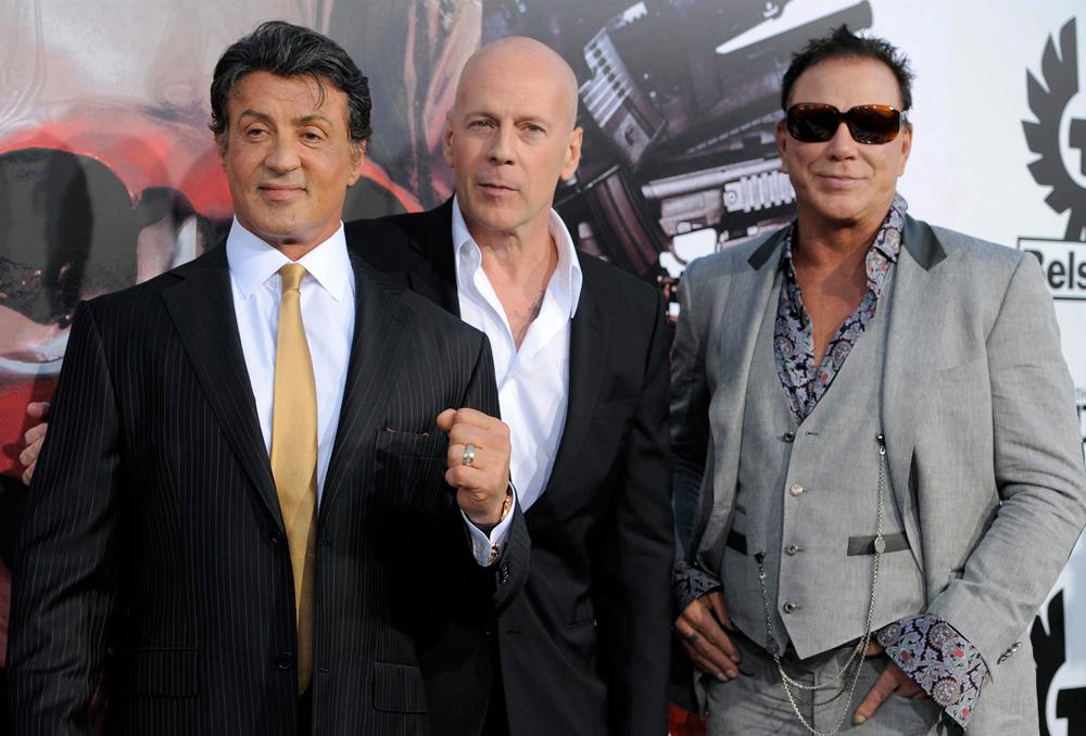 Sylvester Stallone, Bruce Willis och Mickey Rourke var alla med i ”The Expendables” 2010.