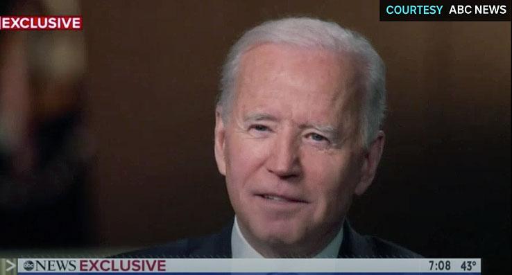 Joe Biden under den uppmärksammade intervjun i ABC News. 