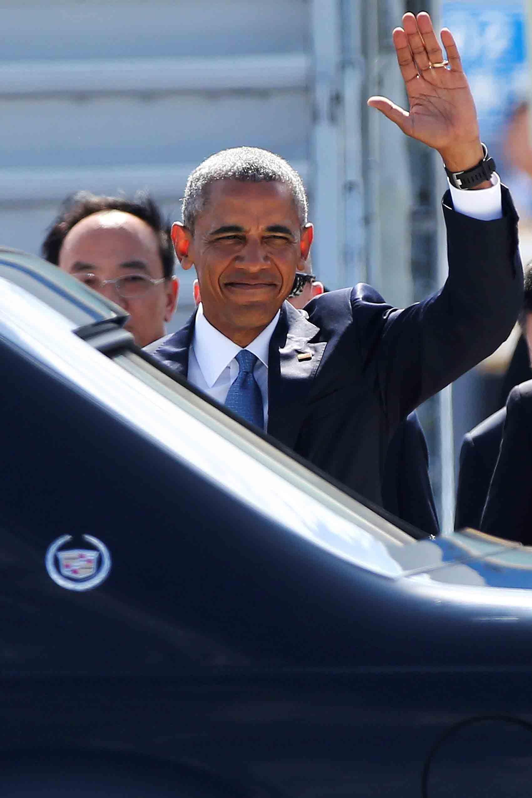 Obama anländer till Kina för G20-toppmötet.