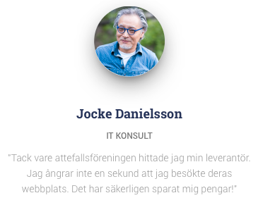 På Attefallsföreningens hemsida heter mannen Jocke Danielsson och är it-konsult. 
