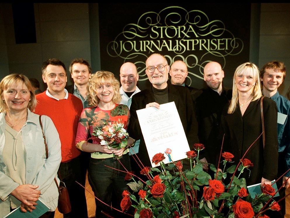 År 2000. Aftonbladet.se delad vinnare av Stora Journalistpriset.