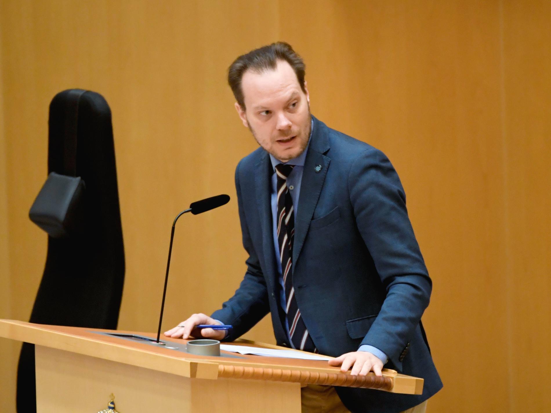 Martin Kinnunen, Sverigedemokraternas miljöpolitiska talesperson.