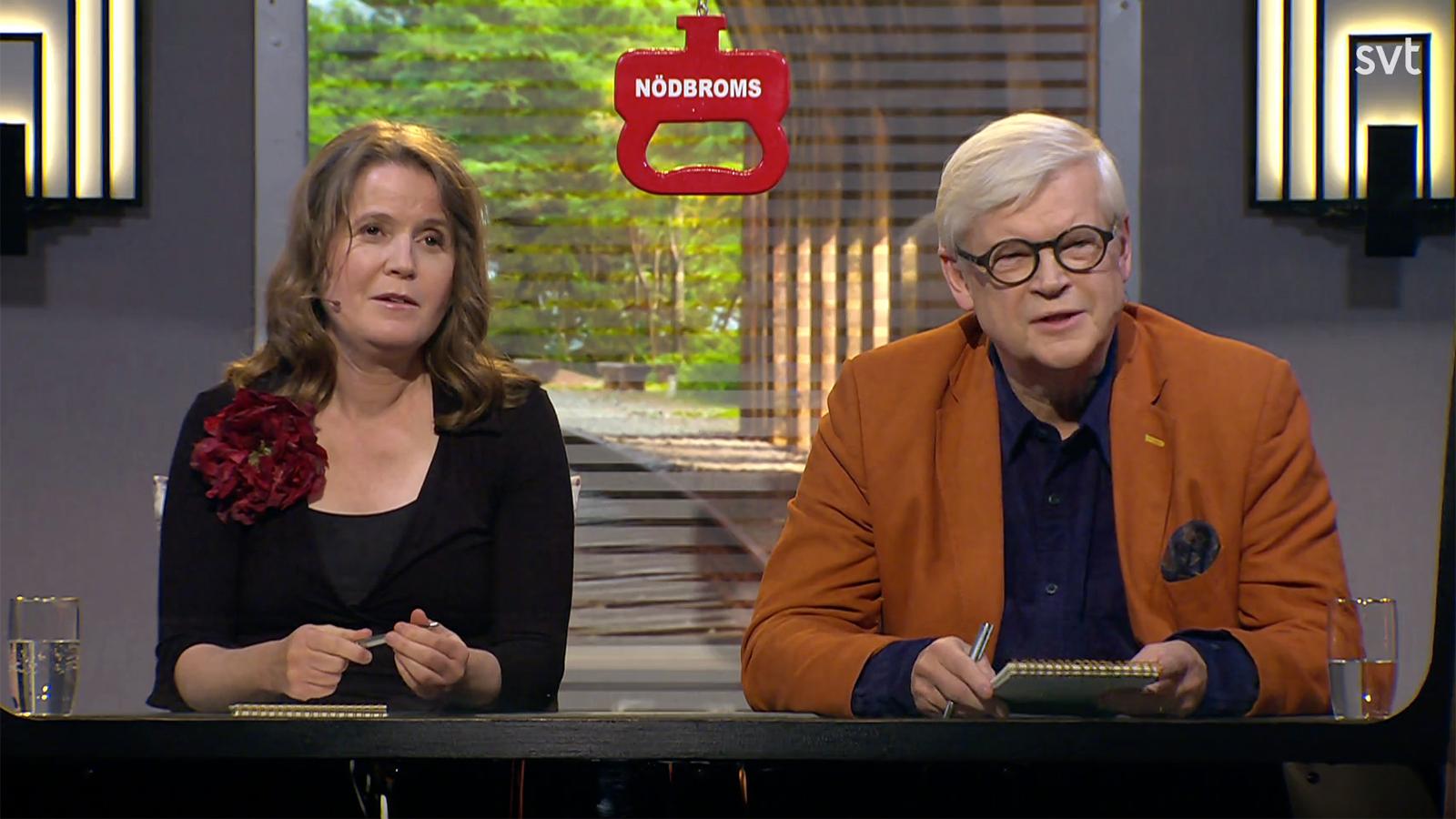 Louise Epstein och Thomas Nordegren i ”På spåret”.