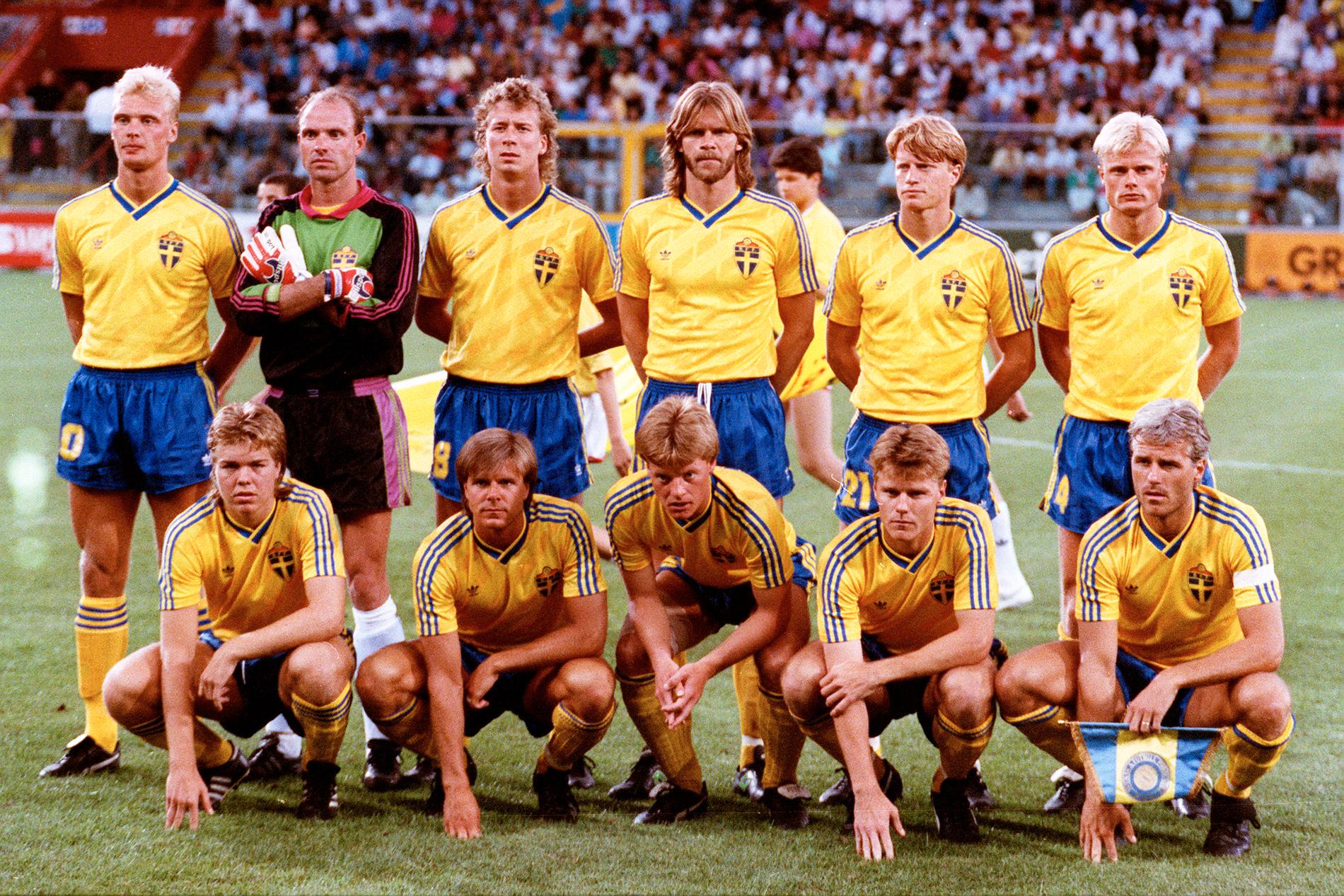 Stefan Pettersson (övre raden näst längst till höger) i VM-laget 1990.