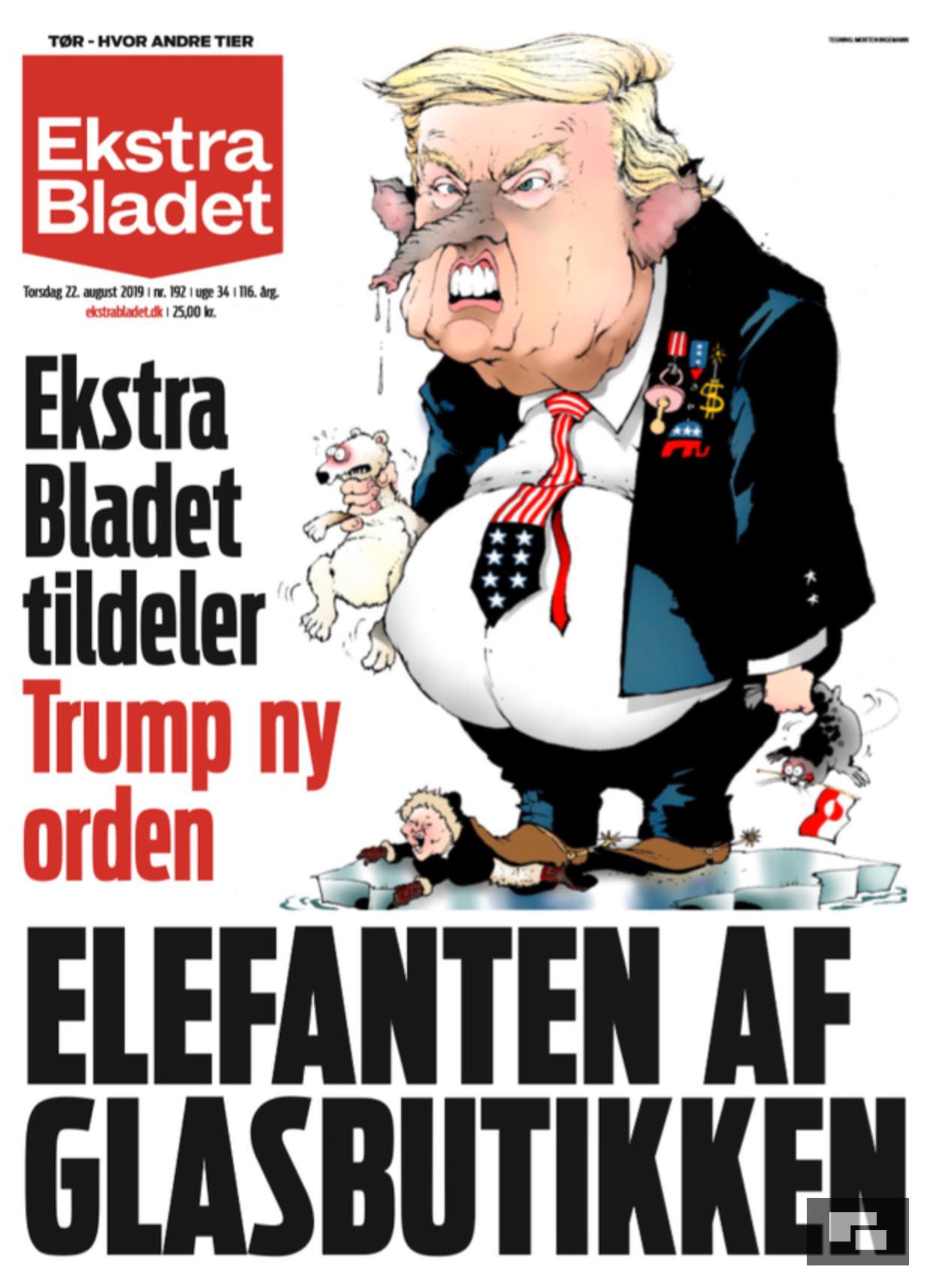 Tidningen Ekstra Bladets förstasida.
