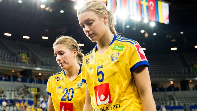 Sveriges Isabelle Gulldén och Hanna Fogelström.