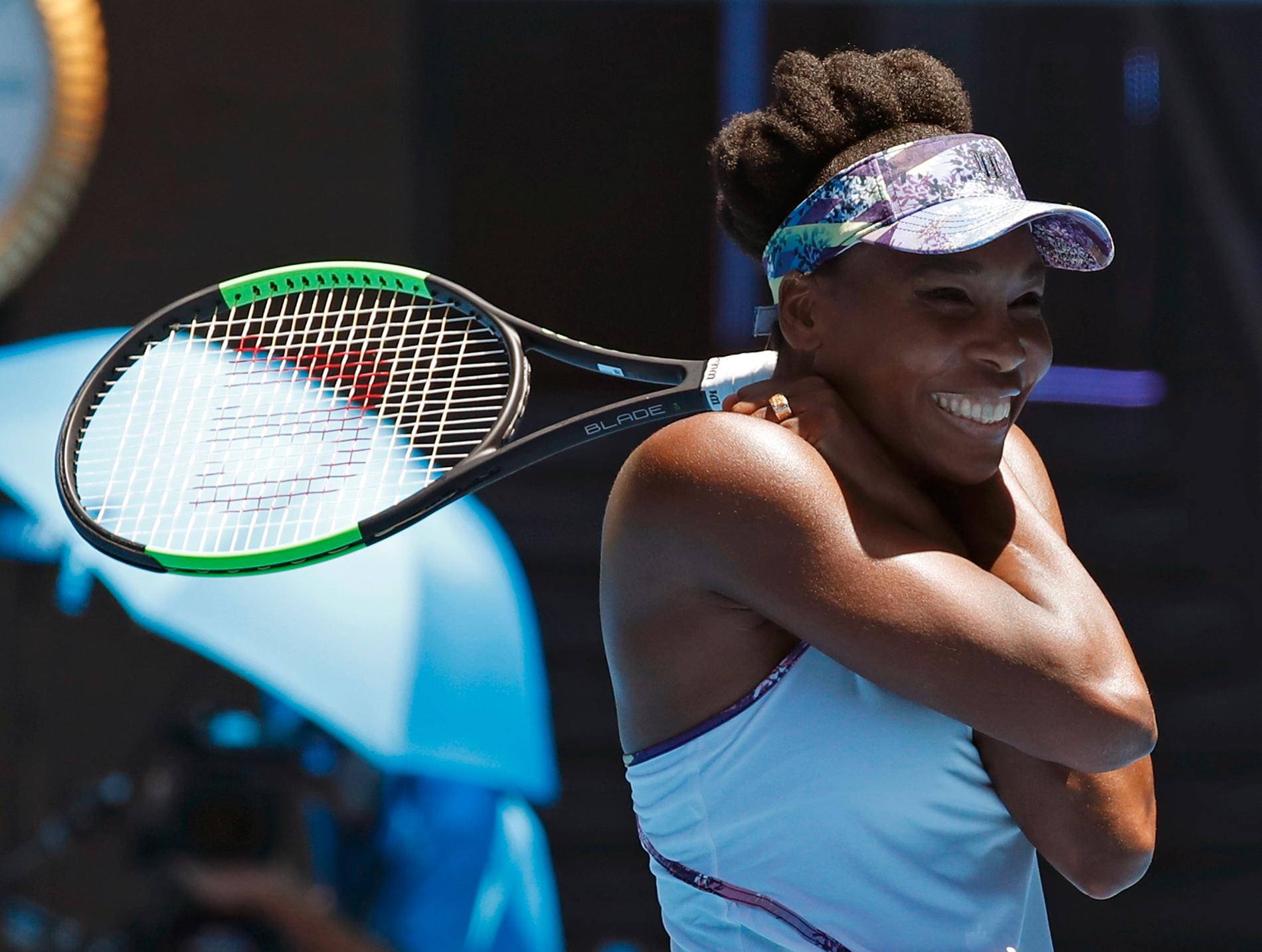USA:s Venus Williams firar vinsten mot Anastasija Pavljutjenkova.