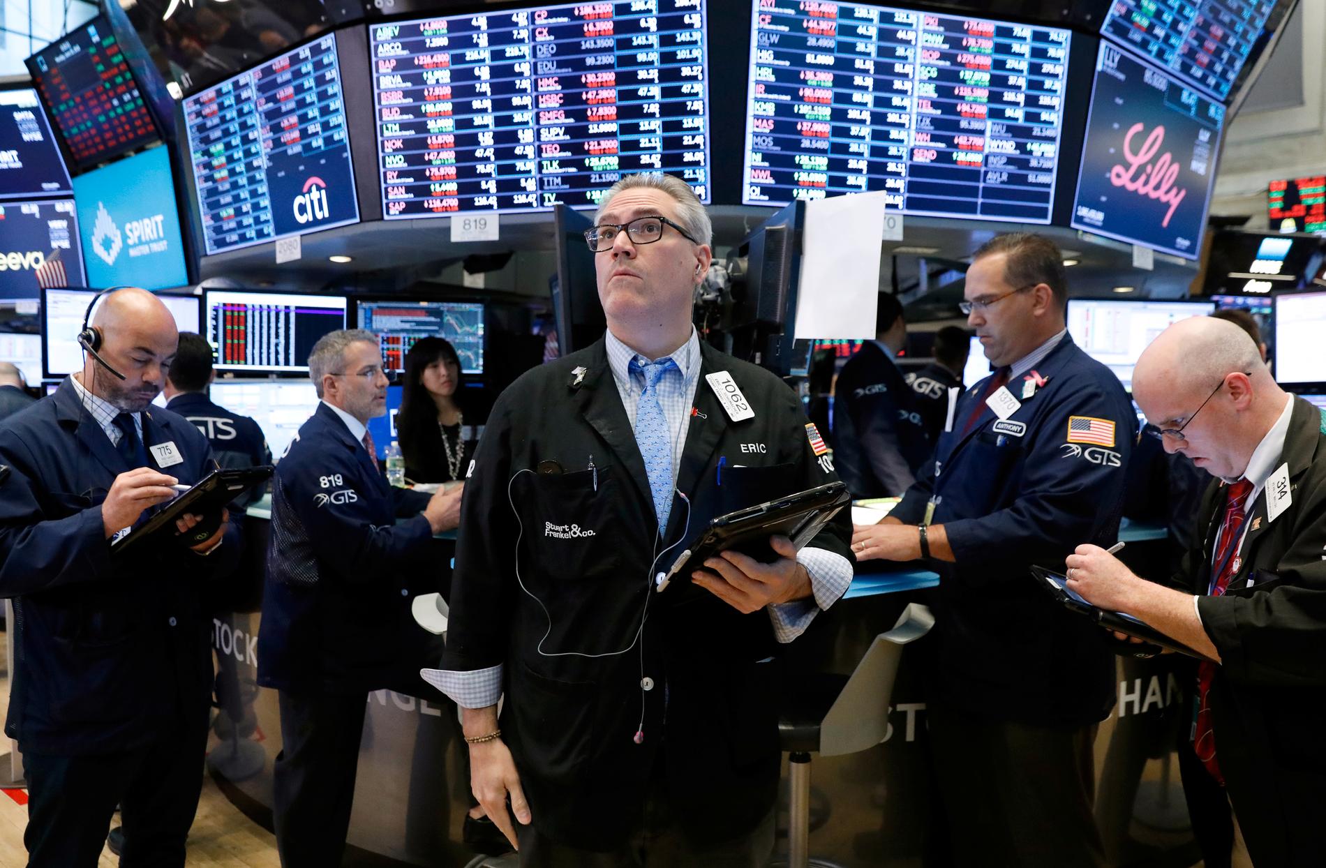 Oro på New York Stock Exchange i dag. 