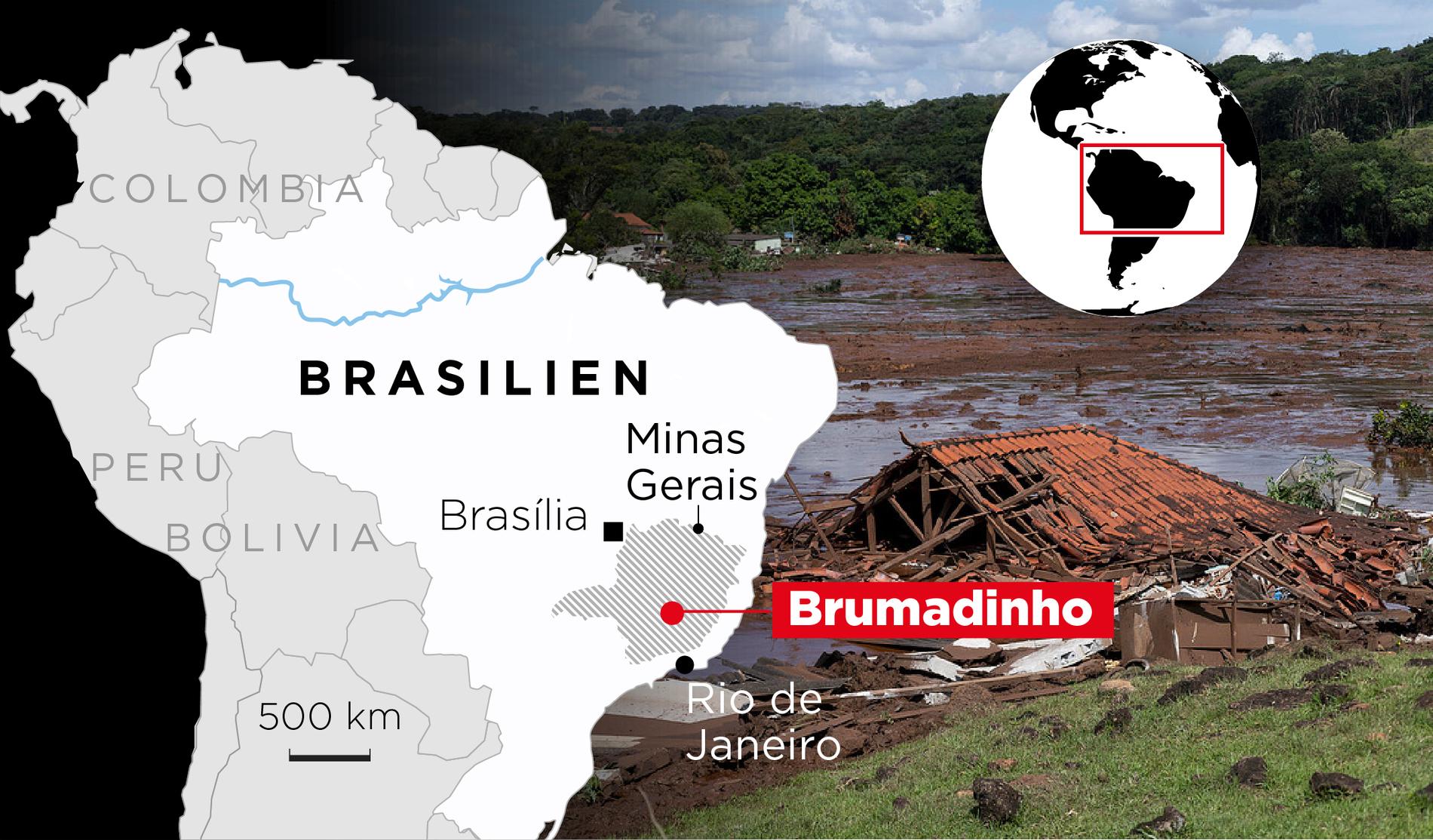 Dammraset inträffade i Minas Gerais i Brasilien.