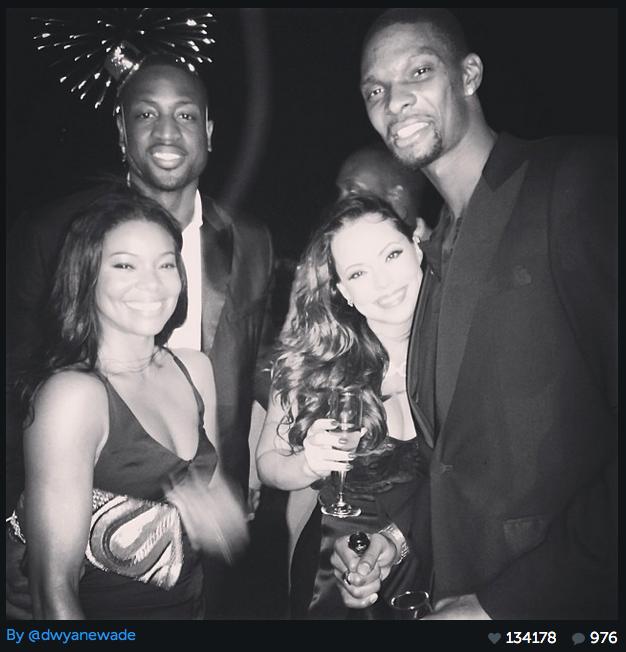 Trefaldige NBA-mästaren och Miami Heat-stjärnan Dwayne Wade skickade den här nyårshälsningen.