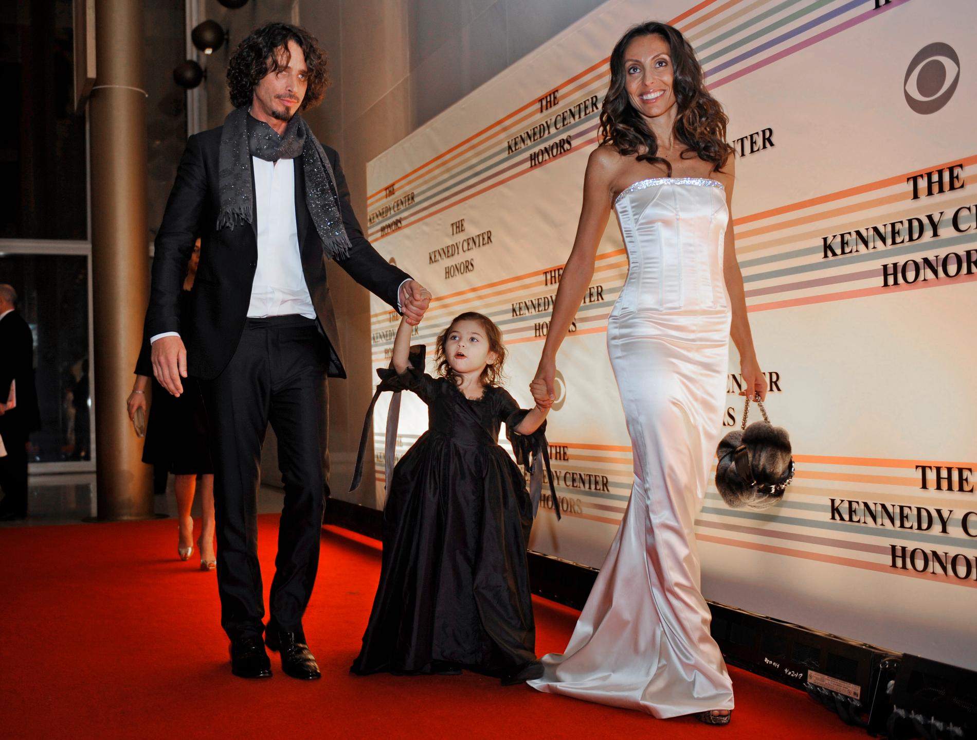 Chris Cornell med hustrun Vicky och dottern Toni 2008.