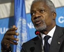 kräver hårda tag Politikerna visar en skrämmande brist på ledarskap, sa FN:s Kofi Annan i går.