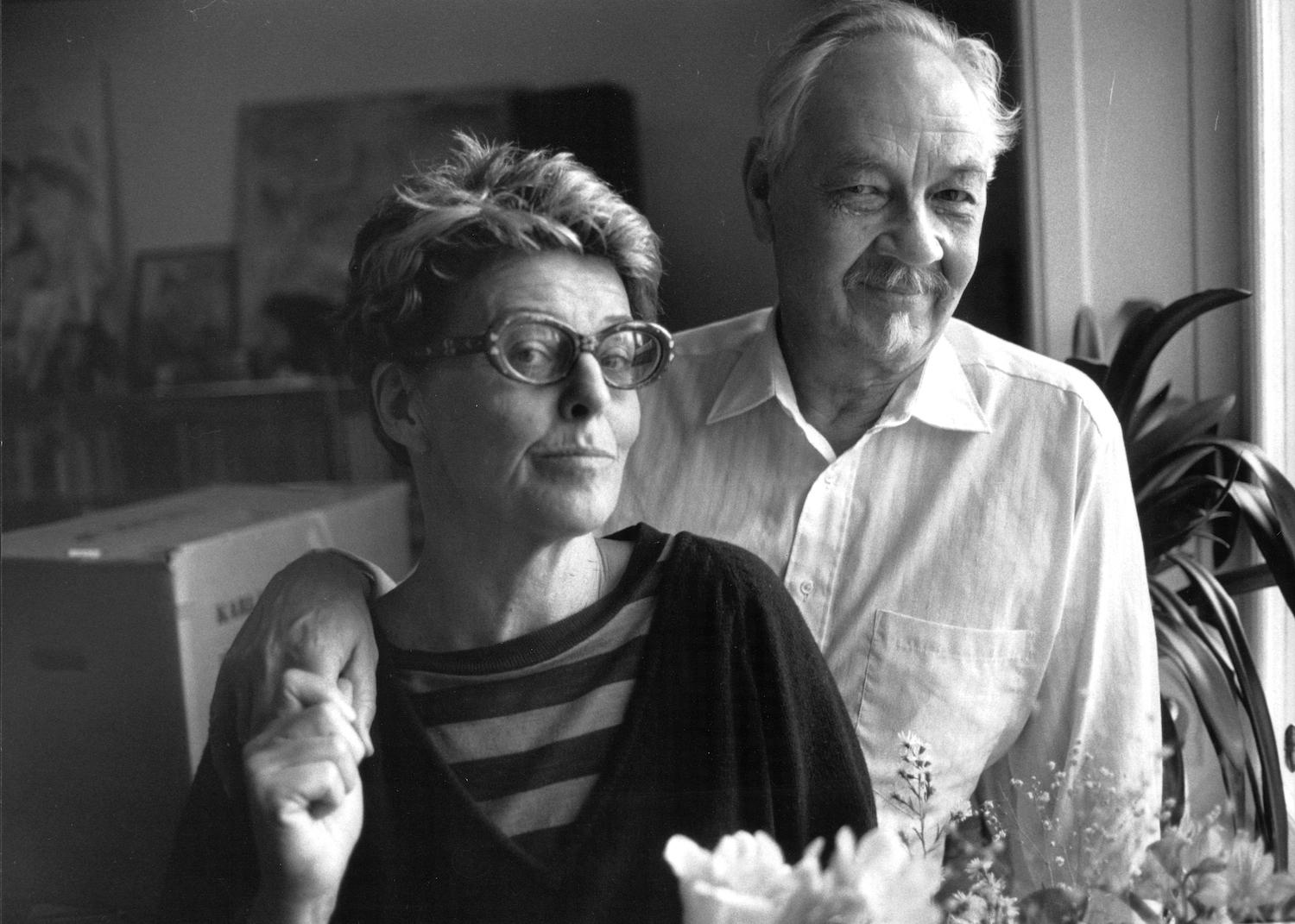 Lennart Hellsing och hustrun Yvonne Lombard på ett fotografi från 1989. De gifte sig 1953. Foto: URBAN ANDERSSON