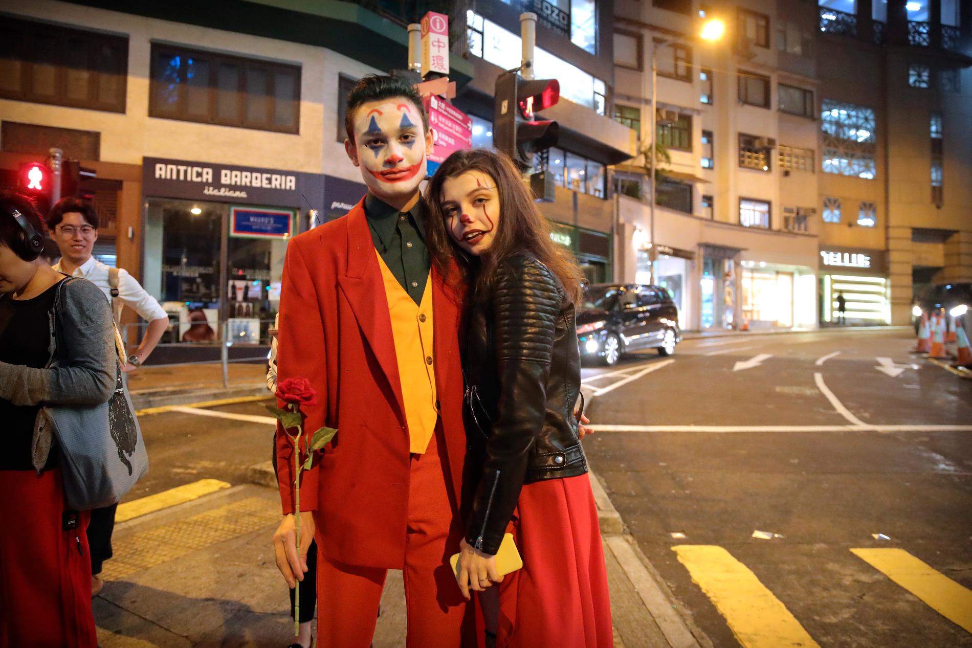 Halloweenfirare i Hongkong. 
