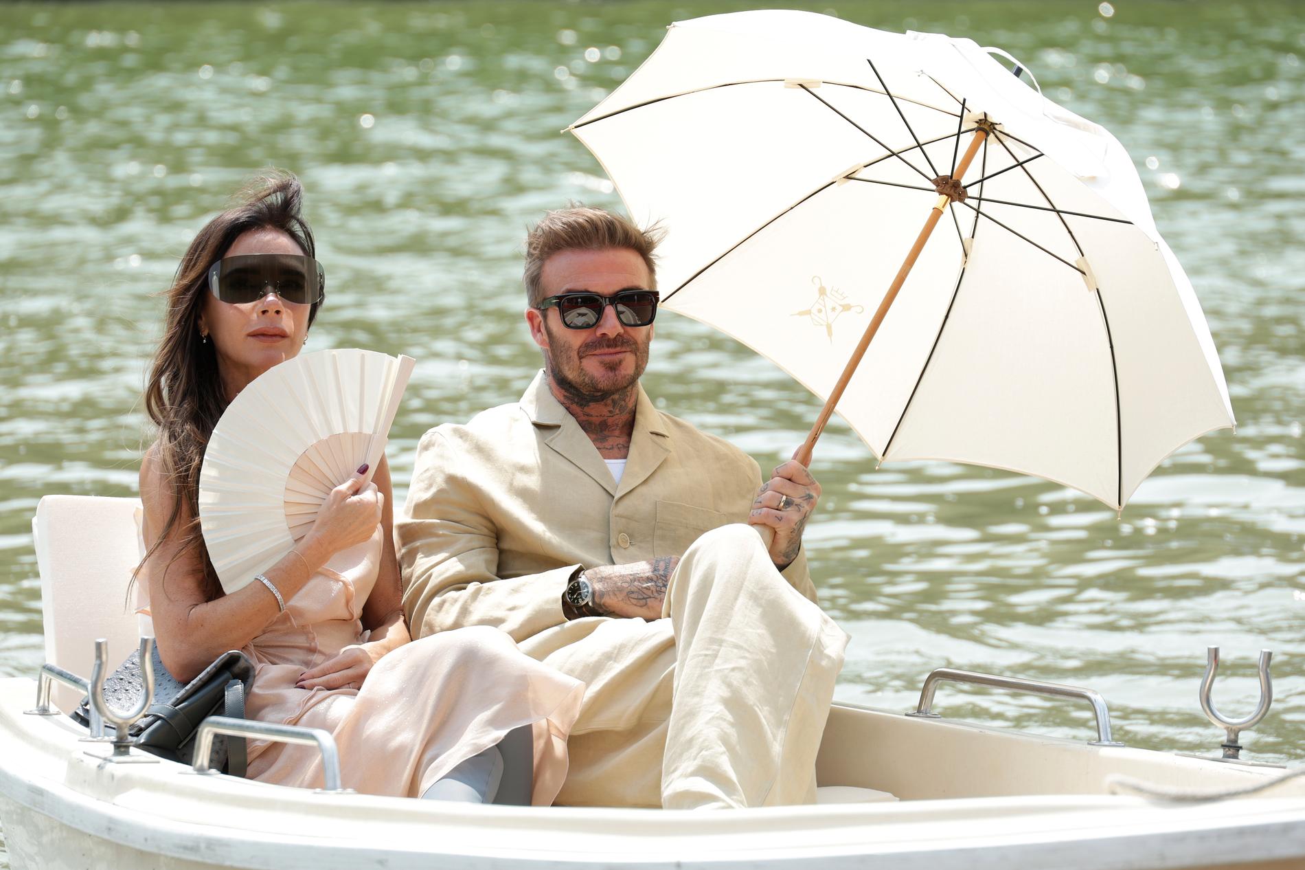 David Beckham tillsammans med sin fru Victoria Beckham.