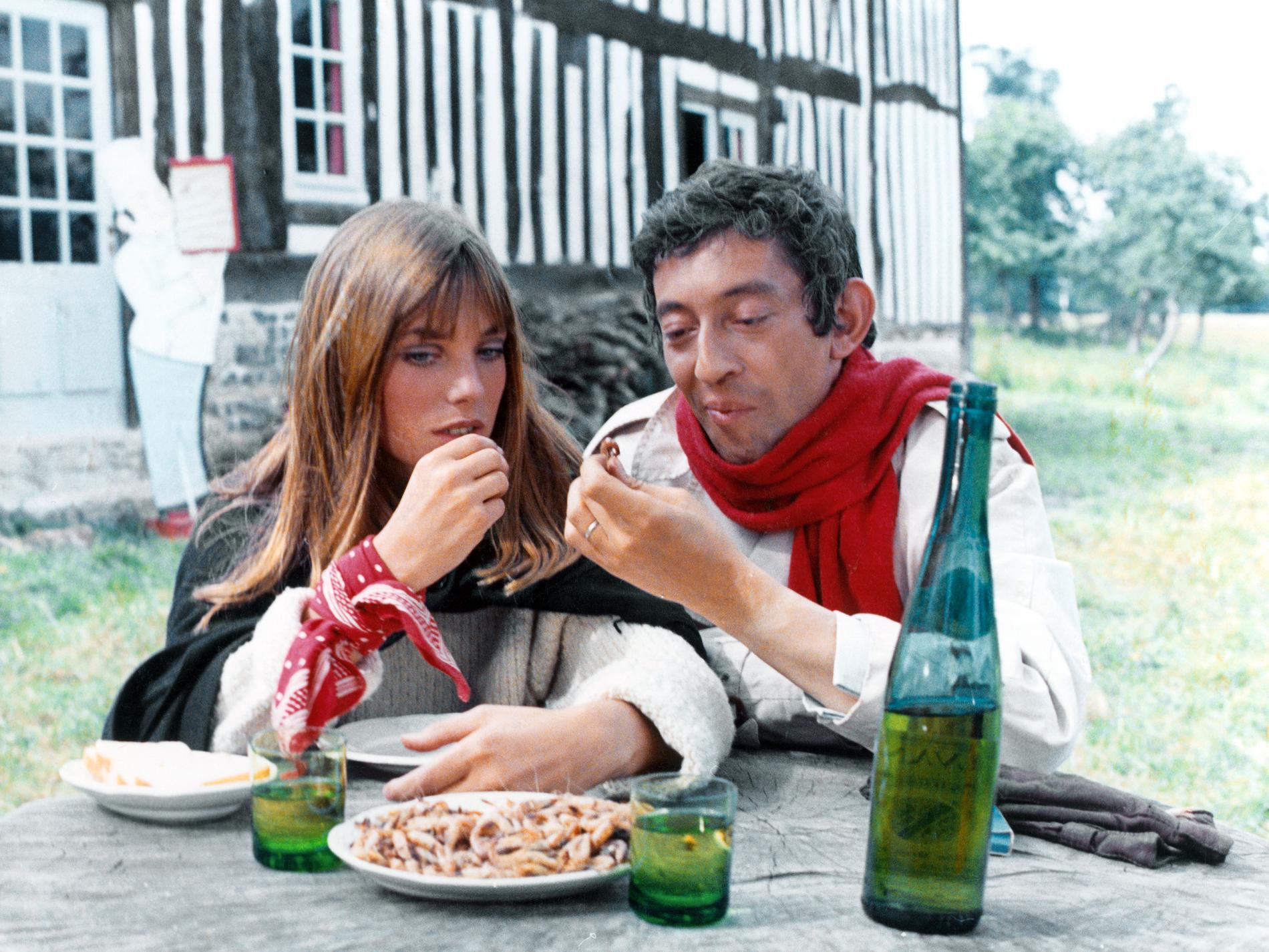 Jane Birkin och Serge Gainsbourg i ”Slogan” 1968. 