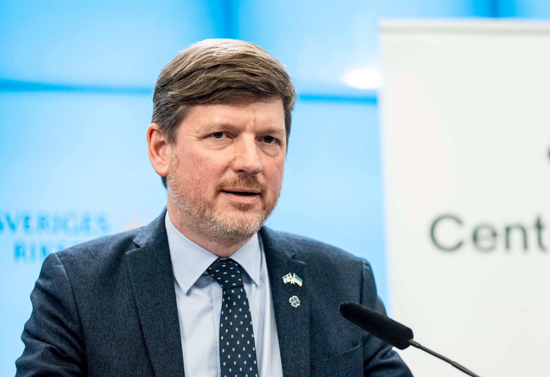 Centerpartiets Martin Ådahl, ekonomisk-politisk talesperson, ser gärna att hans parti får finansministerrollen i en eventuell regering tillsammans med Socialdemokraterna. Arkivbild.
