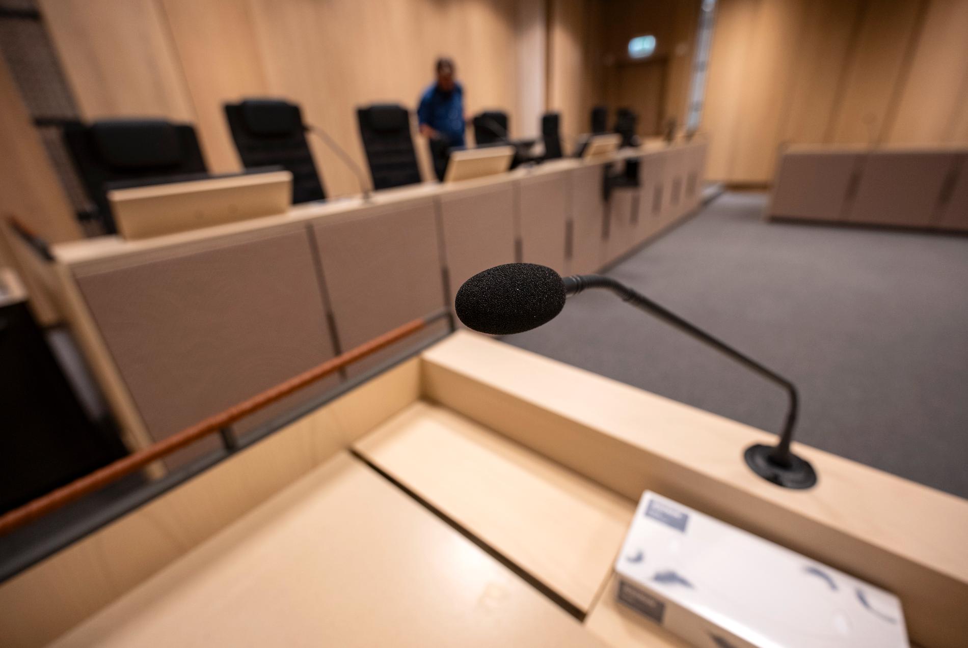 Prime crime uppger att man publicerar ljudfiler från minst tio nya rättegångar varje vecka, året runt. Bild från rättssal i Malmö tingsrätt. Arkivbild.