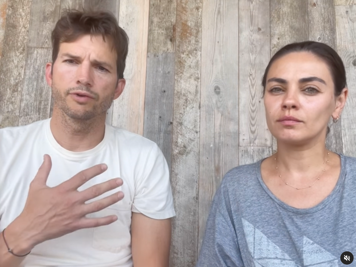Ashton Kutcher och Mila Kunis bad om ursäkt i en video på Instagram.